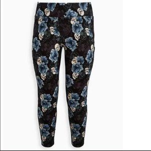 PIXIE PANT - LUXE PONTE FLORAL SKULL NWT 4X